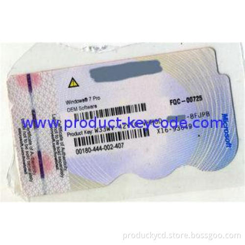 COA Windows Product Key Sticker for Win 7 Pro OEM , windows